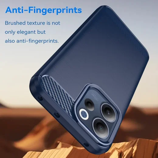 Oppo Reno 15 / 15F Hoesje Geborsteld TPU Flexibele Back Cover Blauw afbeelding 2