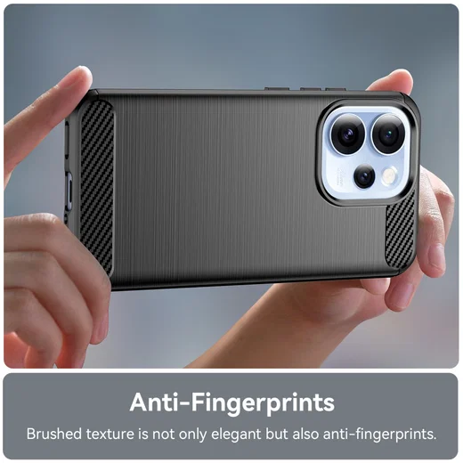 Oppo Reno 15 Pro Hoesje Geborsteld TPU Flexibele Back Cover Zwart afbeelding 8
