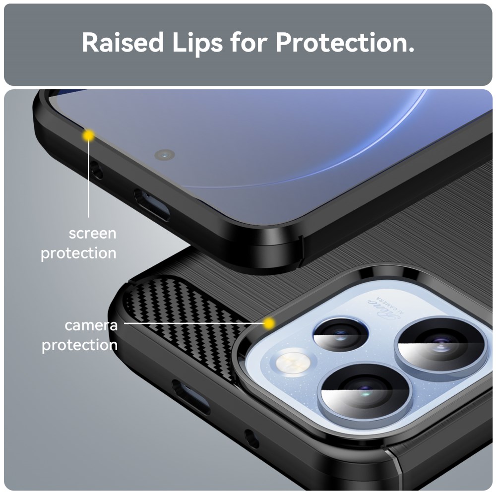 Oppo Reno 15 Pro Hoesje Geborsteld TPU Flexibele Back Cover Zwart afbeelding 9