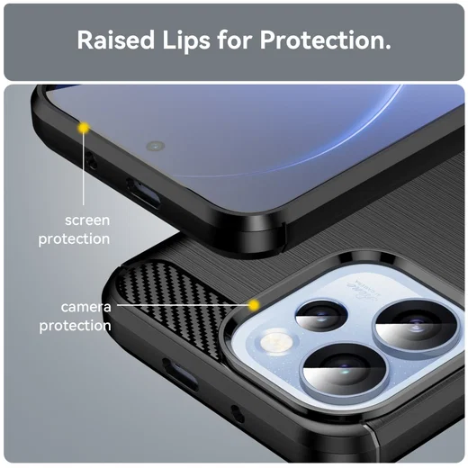 Oppo Reno 15 Pro Hoesje Geborsteld TPU Flexibele Back Cover Zwart afbeelding 9