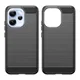 Oppo Reno 15 Pro Hoesje Geborsteld TPU Flexibele Back Cover Zwart afbeelding 2