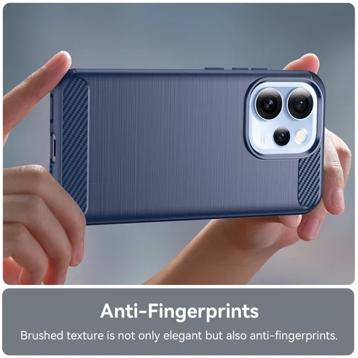 Oppo Reno 15 Pro Hoesje Geborsteld TPU Flexibele Back Cover Blauw afbeelding 8