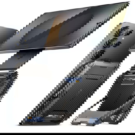 SUPCASE MagFlip MagSafe Pasjeshouder Standaard voor Samsung / Pixel Carbon Zwart afbeelding 1