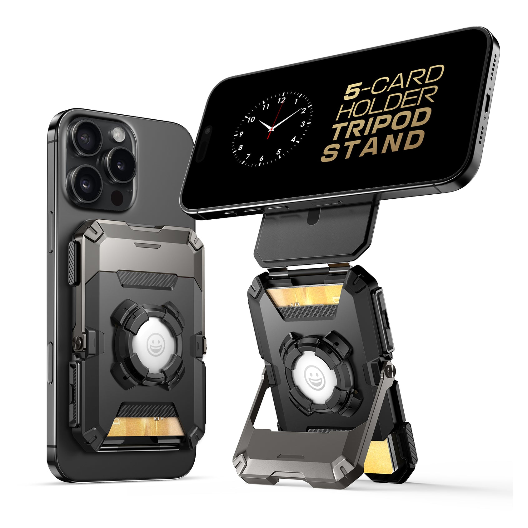 SUPCASE MagSafe Portemonnee en Standaard met AirTag-Houder / Met Standaard Zwart afbeelding 11