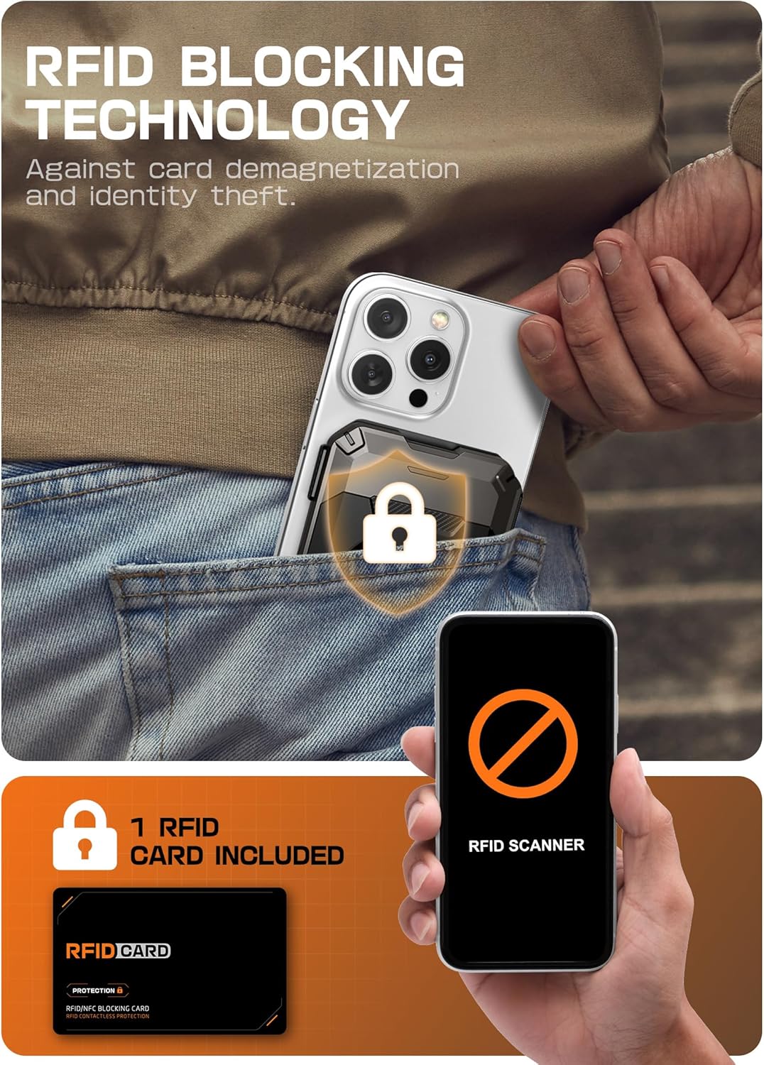 SUPCASE MagSafe Portemonnee en Standaard met AirTag-Houder / Met Standaard Zwart afbeelding 7