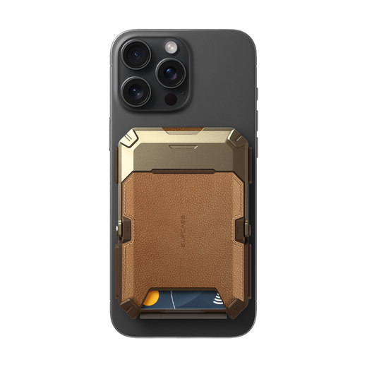 SUPCASE MagFlip MagSafe Pasjeshouder / Kaarthouder en Standaard Bruin afbeelding 2