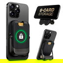 SUPCASE UB Mag Vault MagSafe Pasjeshouder en Standaard Carbon Zwart