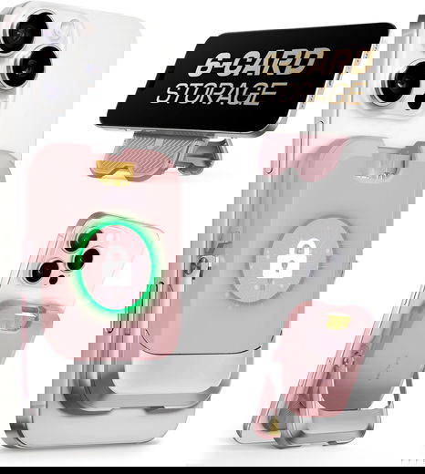 SUPCASE UB Mag Vault MagSafe Pasjeshouder en Standaard Roze afbeelding 1