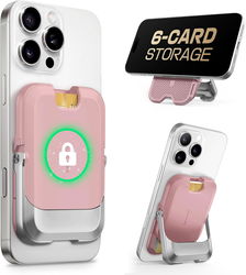 SUPCASE UB Mag Vault MagSafe Pasjeshouder en Standaard Roze afbeelding