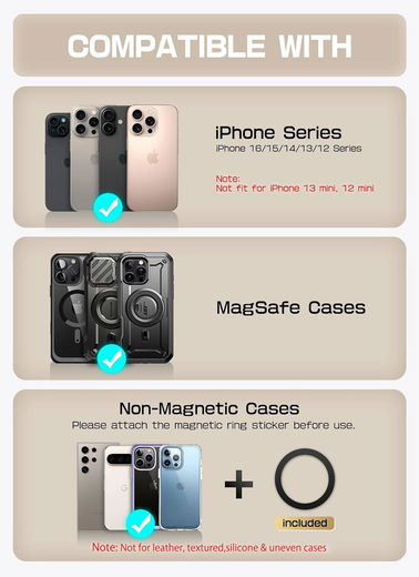 SUPCASE UB Mag Vault MagSafe Pasjeshouder en Standaard Roze afbeelding 4