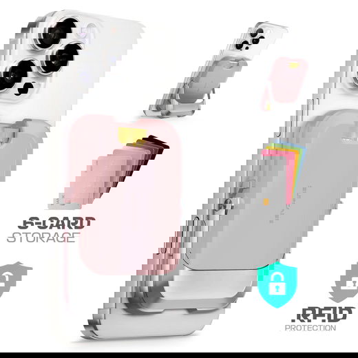 SUPCASE UB Mag Vault MagSafe Pasjeshouder en Standaard Roze afbeelding 14