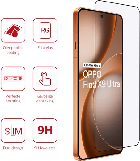 Rosso Oppo Find X9 Ultra 9H Tempered Glass Screen Protector afbeelding 2