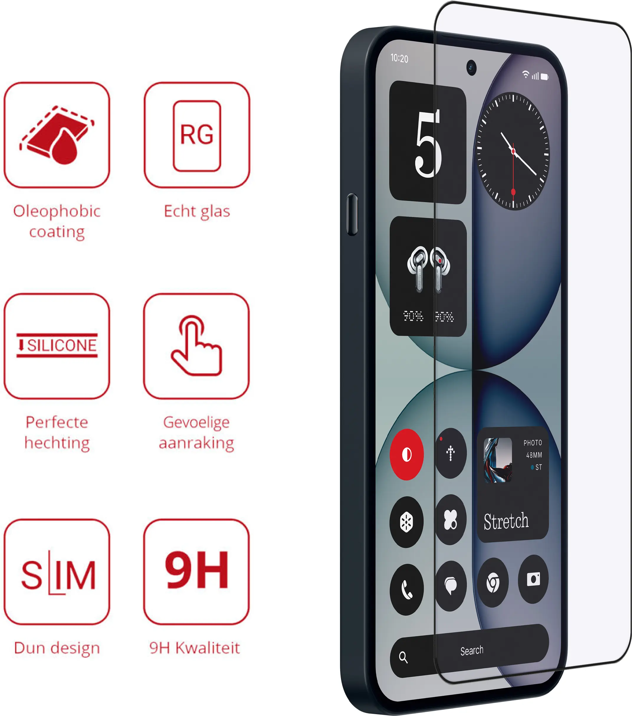 Rosso Nothing Phone (4a) Pro 9H Tempered Glass Screen Protector afbeelding 2