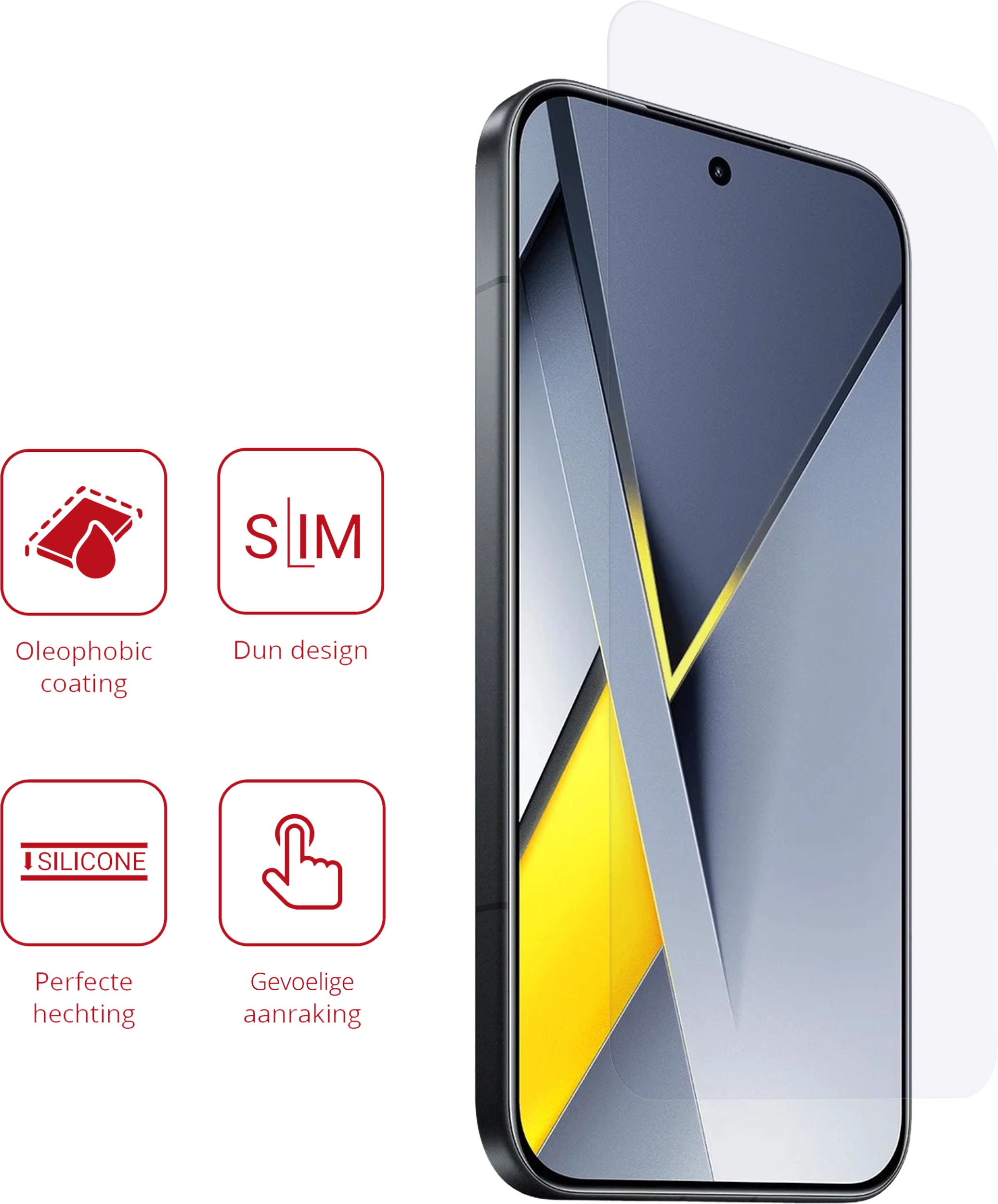 Rosso Xiaomi Poco F8 Ultra Screen Protector Case Friendly Folie Duo Pack afbeelding 2