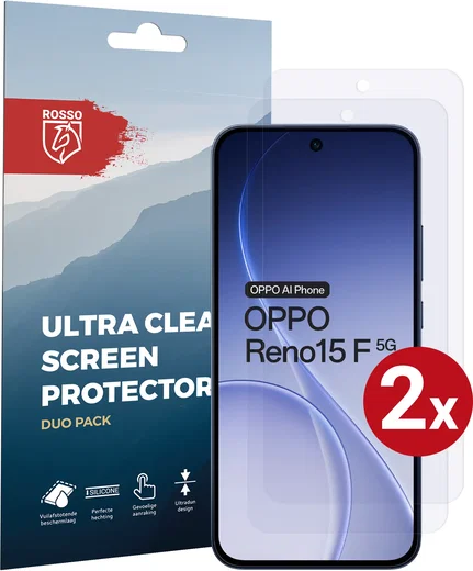 Rosso Oppo Reno 15 F Screen Protector Case Friendly Folie Duo Pack afbeelding 1