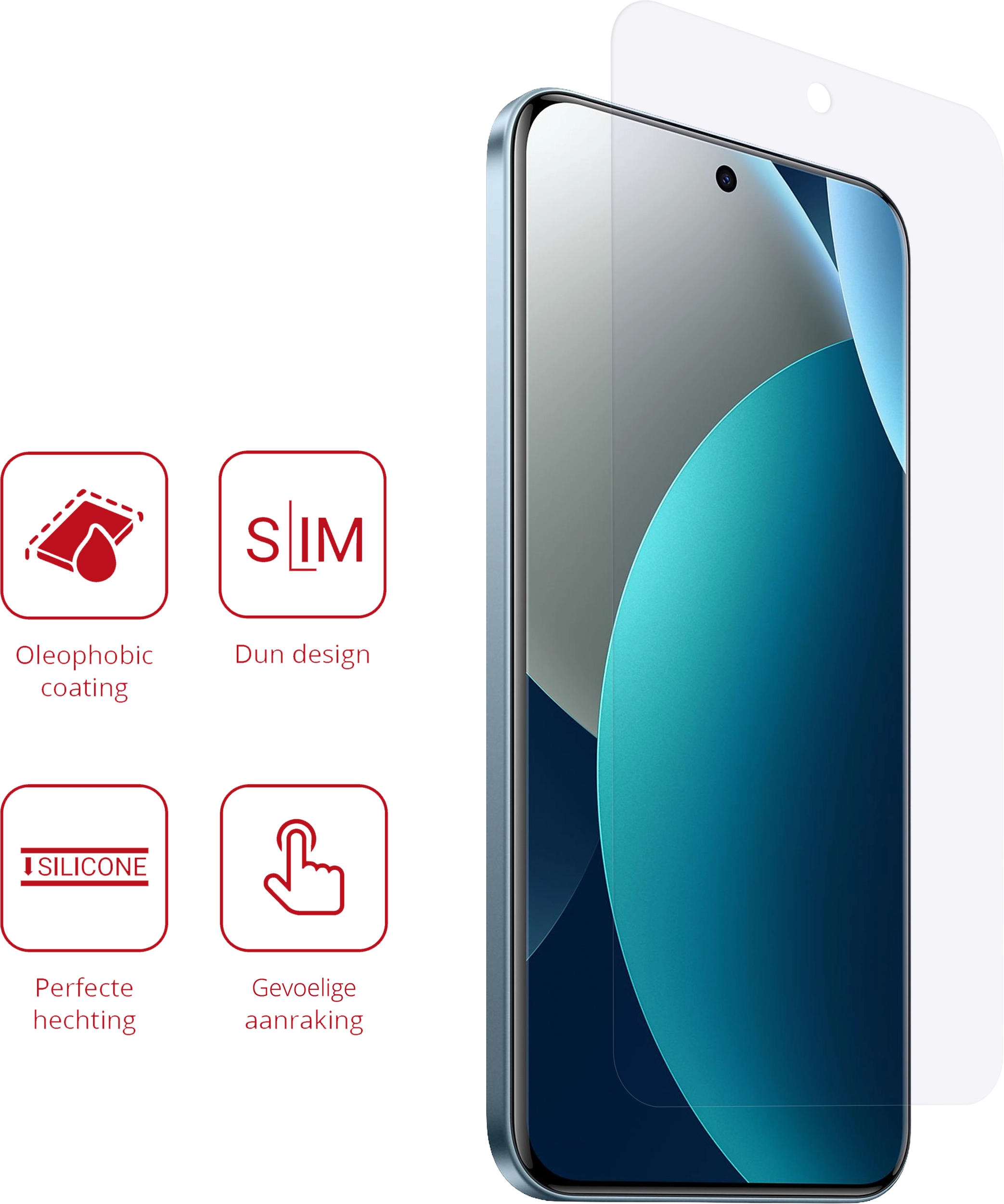 Rosso Xiaomi 17 Pro Max Screen Protector Case Friendly Folie Duo Pack afbeelding 2