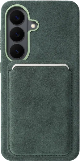 Rosso Avanti Samsung S26 Plus Hoesje Alcantara MagSafe met Wallet Groen afbeelding 1