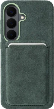 Rosso Avanti Samsung S26 Plus Hoesje Alcantara MagSafe met Wallet Groen