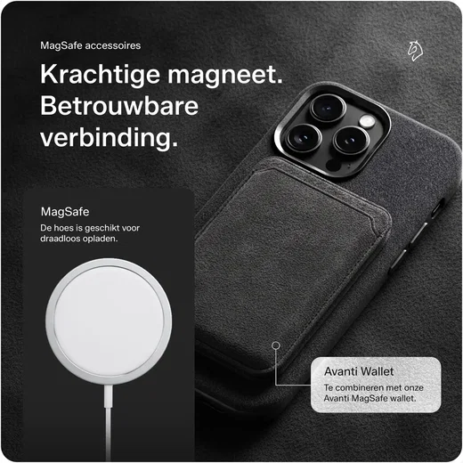 Rosso Avanti Samsung S26 Ultra Hoesje Alcantara MagSafe met Wallet Grijs afbeelding 5