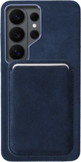 Rosso Avanti Samsung S26 Ultra Hoesje Alcantara MagSafe met Wallet Blauw afbeelding 1