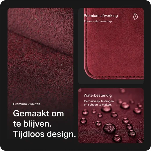 Rosso Avanti Samsung S26 Ultra Hoesje Alcantara MagSafe met Wallet Burgundy afbeelding 5