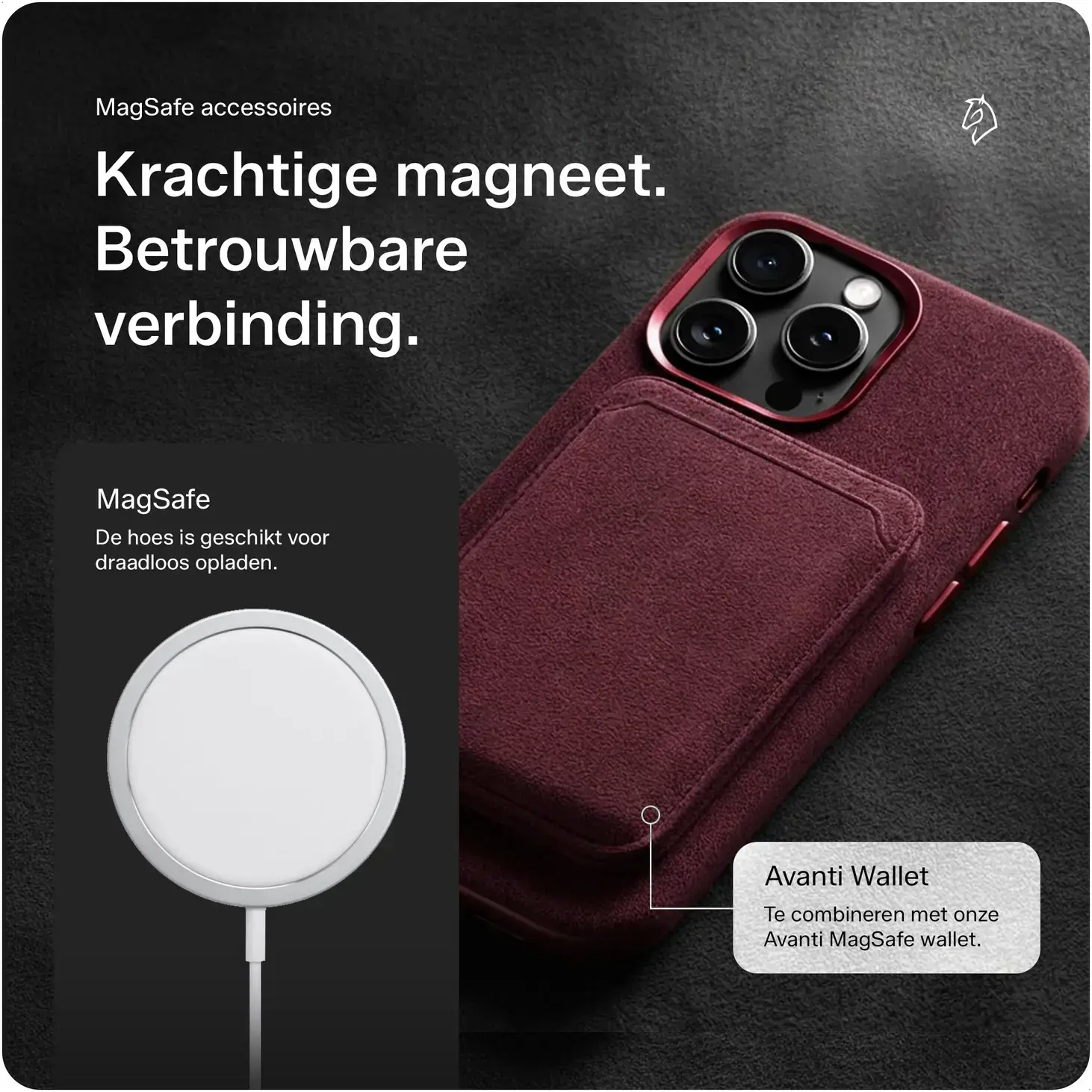 Rosso Avanti Samsung S26 Ultra Hoesje Alcantara MagSafe met Wallet Burgundy afbeelding 8