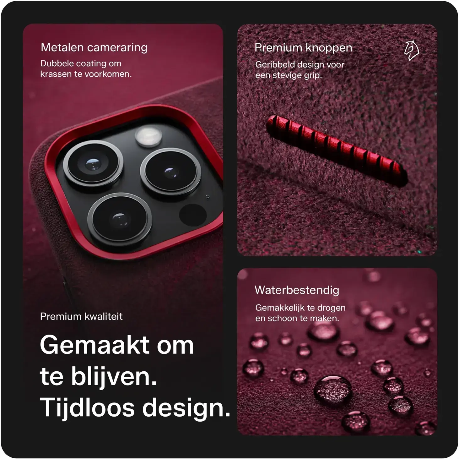 Rosso Avanti Samsung S26 Ultra Hoesje Alcantara MagSafe met Wallet Burgundy afbeelding 4