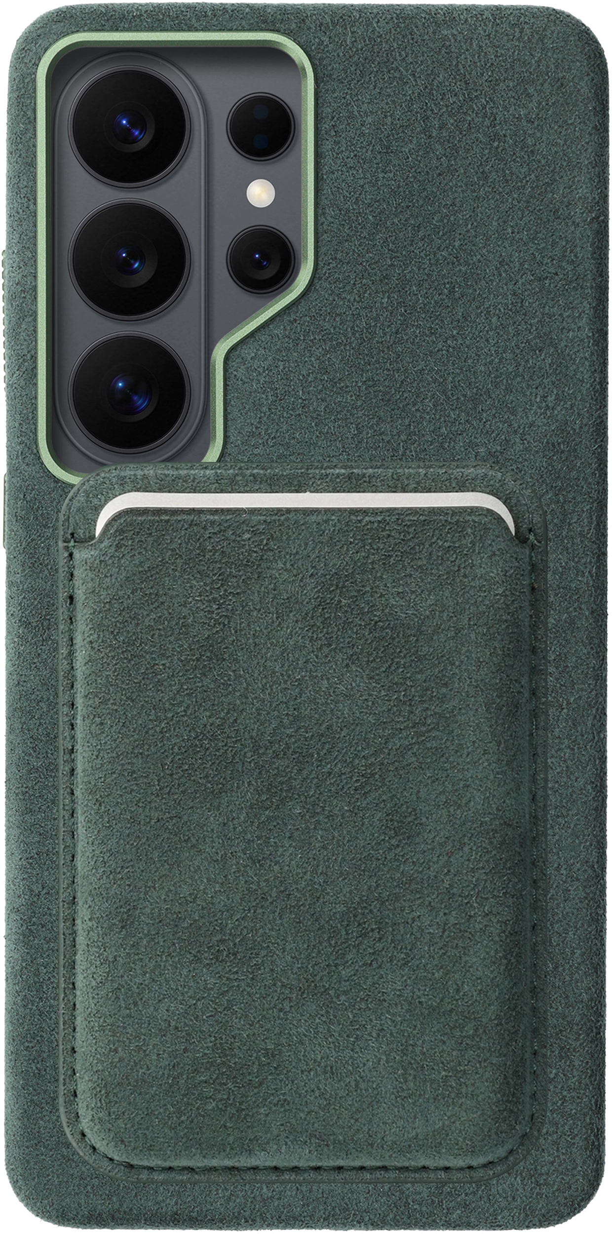 Rosso Avanti Samsung S26 Ultra Hoesje Alcantara MagSafe met Wallet Groen afbeelding 1
