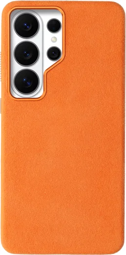 Rosso Avanti Samsung S26 Ultra Hoesje Alcantara MagSafe met Wallet Oranje afbeelding 14