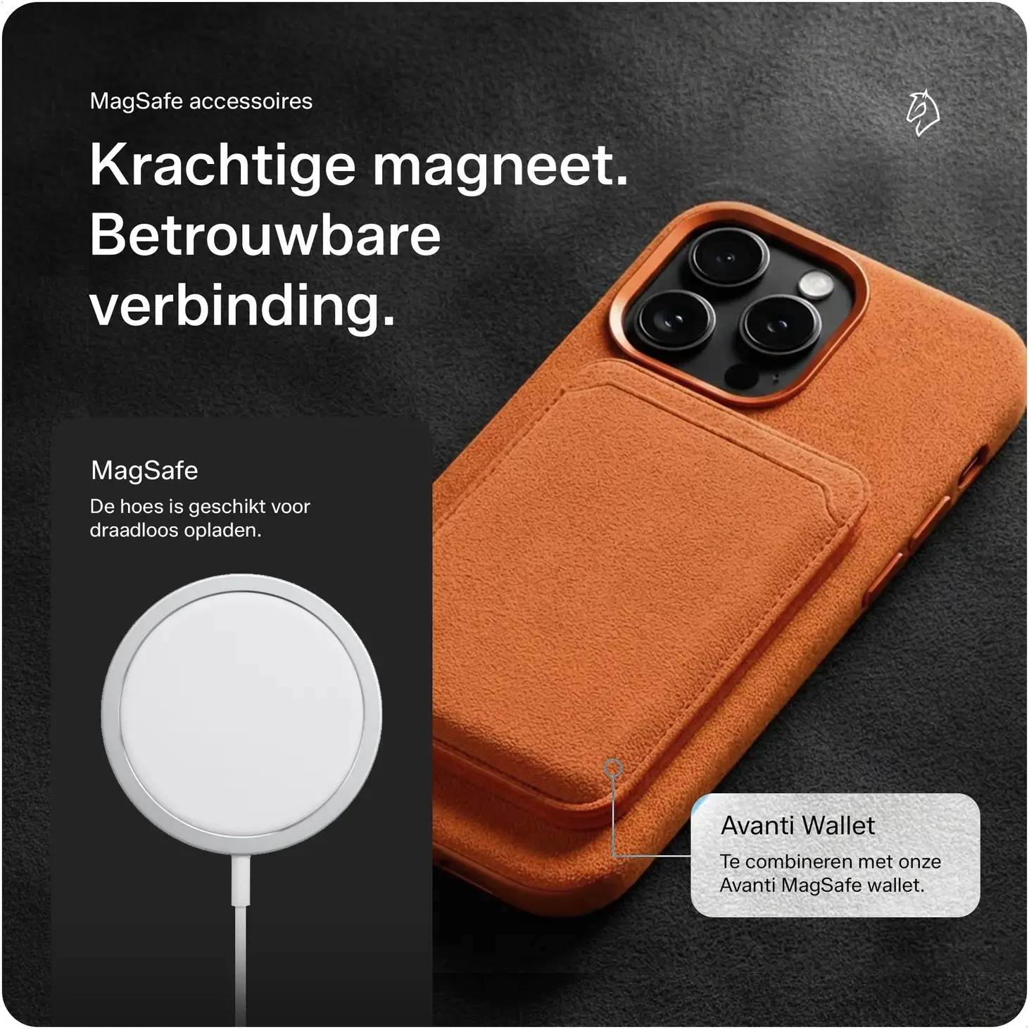 Rosso Avanti Samsung S26 Ultra Hoesje Alcantara MagSafe met Wallet Oranje afbeelding 7
