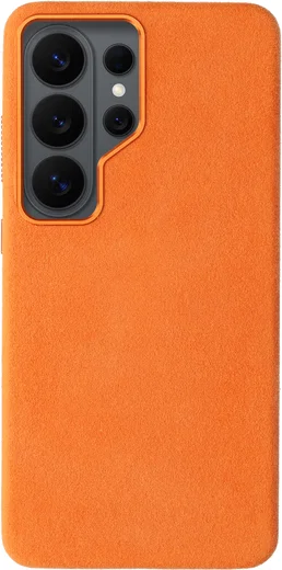 Rosso Avanti Samsung S26 Ultra Hoesje Alcantara MagSafe met Wallet Oranje afbeelding 15