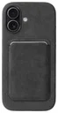 Rosso Avanti Apple iPhone 17 Hoesje Alcantara MagSafe met Wallet Grijs