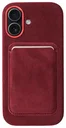 Rosso Avanti Apple iPhone 17 Hoesje Alcantara MagSafe met Wallet Burgundy