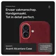 Rosso Avanti Apple iPhone 17 Hoesje Alcantara MagSafe met Wallet Burgundy afbeelding 2