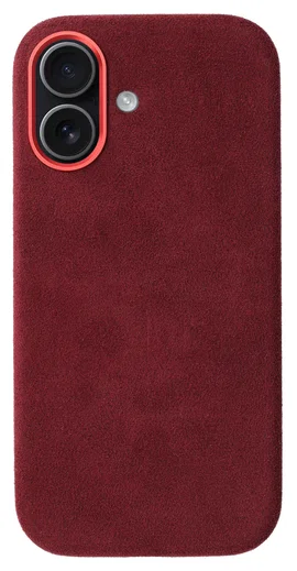Rosso Avanti Apple iPhone 17 Hoesje Alcantara MagSafe met Wallet Burgundy afbeelding 9