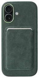 Rosso Avanti Apple iPhone 17 Hoesje Alcantara MagSafe met Wallet Groen afbeelding