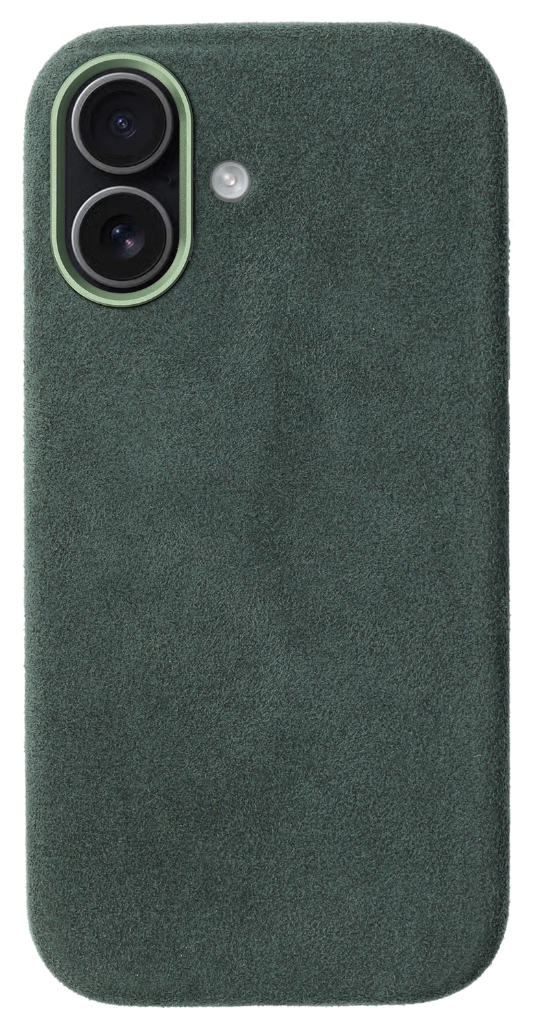 Rosso Avanti Apple iPhone 17 Hoesje Alcantara MagSafe met Wallet Groen afbeelding 9