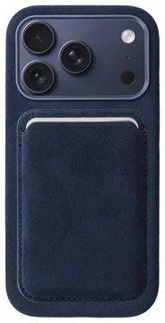Rosso Avanti Apple iPhone 17 Pro Hoesje Alcantara MagSafe met Wallet Blauw