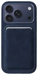 Rosso Avanti Apple iPhone 17 Pro Hoesje Alcantara MagSafe met Wallet Blauw afbeelding