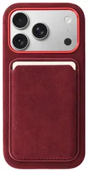 Rosso Avanti Apple iPhone 17 Pro Hoesje Alcantara MagSafe met Wallet Burgundy afbeelding