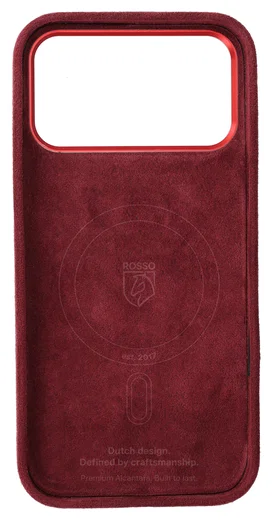 Rosso Avanti Apple iPhone 17 Pro Hoesje Alcantara MagSafe met Wallet Burgundy afbeelding 12