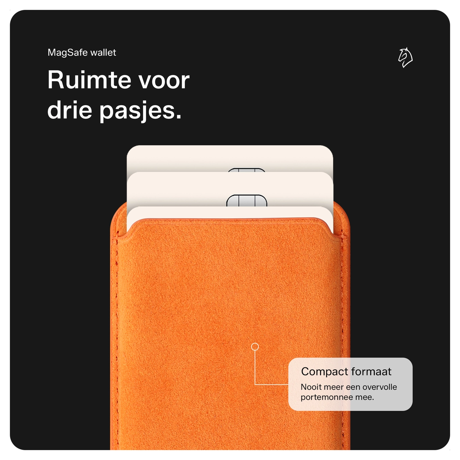 Rosso Avanti Apple iPhone 17 Pro Hoesje Alcantara MagSafe met Wallet Oranje afbeelding 7