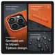 Rosso Avanti Apple iPhone 17 Pro Hoesje Alcantara MagSafe met Wallet Oranje afbeelding 4