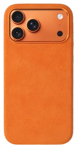 Rosso Avanti Apple iPhone 17 Pro Hoesje Alcantara MagSafe met Wallet Oranje afbeelding 9