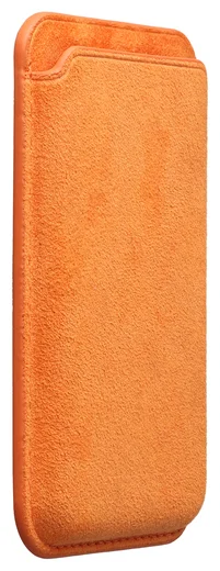 Rosso Avanti Apple iPhone 17 Pro Hoesje Alcantara MagSafe met Wallet Oranje afbeelding 10