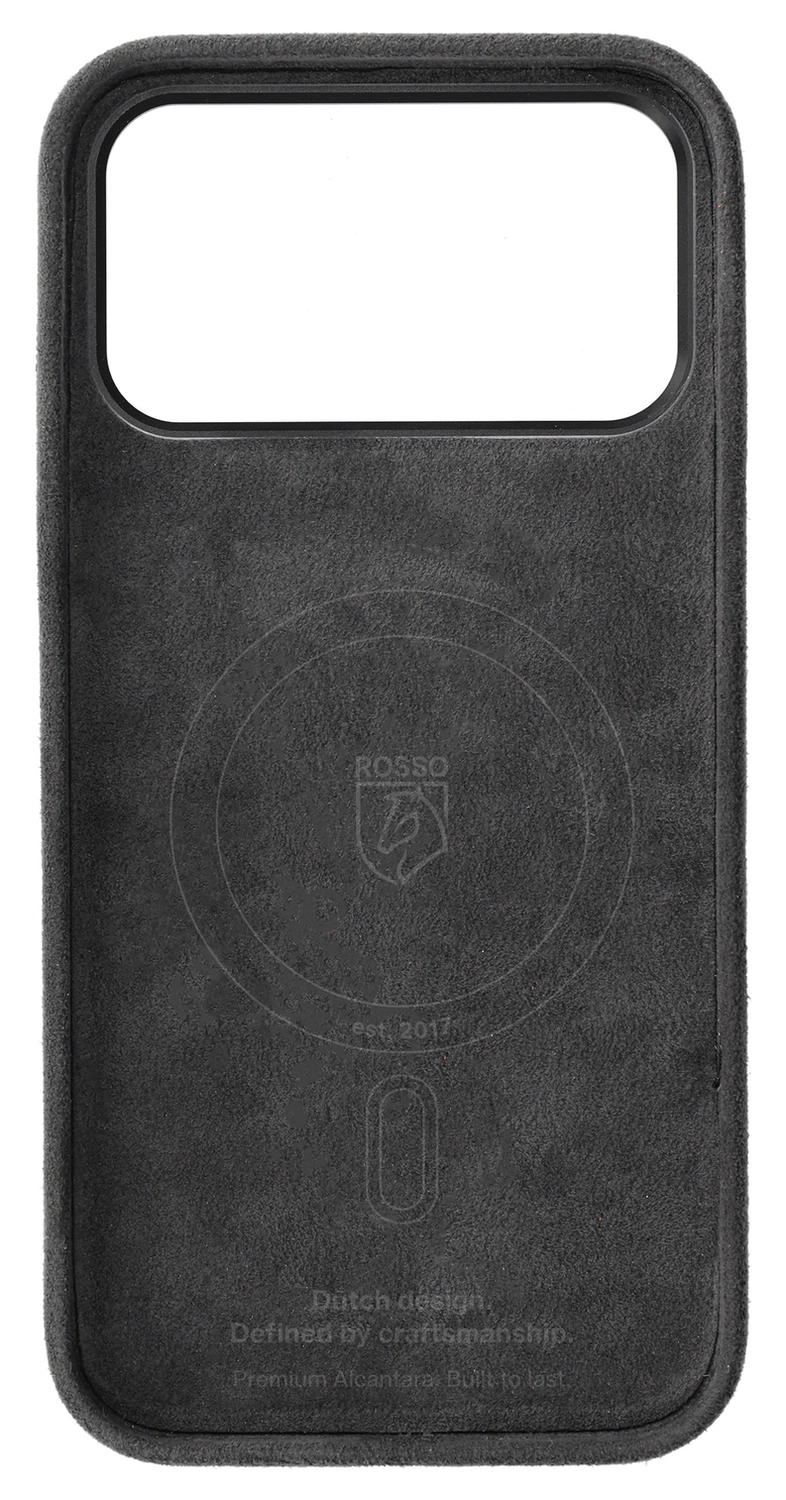 Rosso Avanti iPhone 17 Pro Max Hoesje Alcantara MagSafe met Wallet Grijs afbeelding 11