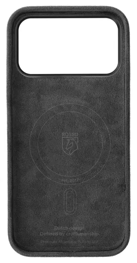 Rosso Avanti iPhone 17 Pro Max Hoesje Alcantara MagSafe met Wallet Grijs afbeelding 11
