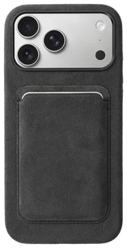 Rosso Avanti iPhone 17 Pro Max Hoesje Alcantara MagSafe met Wallet Grijs