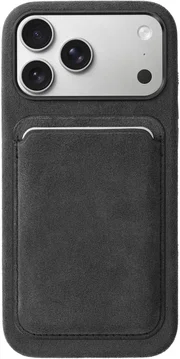 Rosso Avanti iPhone 17 Pro Max Hoesje Alcantara MagSafe met Wallet Grijs