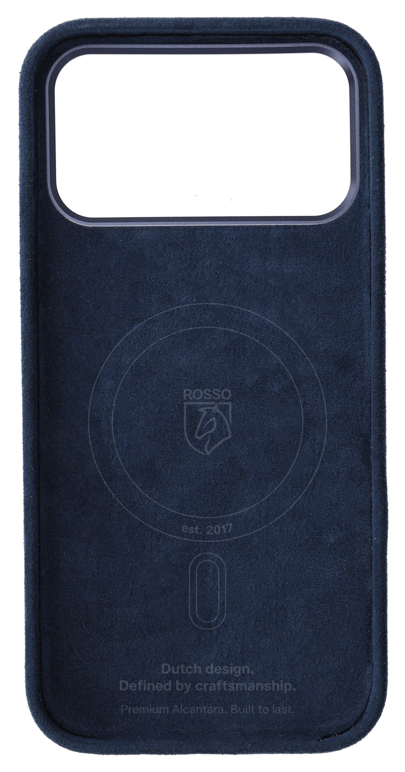 Rosso Avanti iPhone 17 Pro Max Hoesje Alcantara MagSafe met Wallet Blauw afbeelding 12